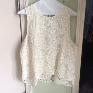White lace top!!